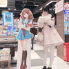 Winter New Japanese Sweet Bow Slim Medium Long Woolen Coat Faux Fur Collar Lolita Girl Women's Pink White Wool Jacket Overcoat - MAGUSTA BEAUTY