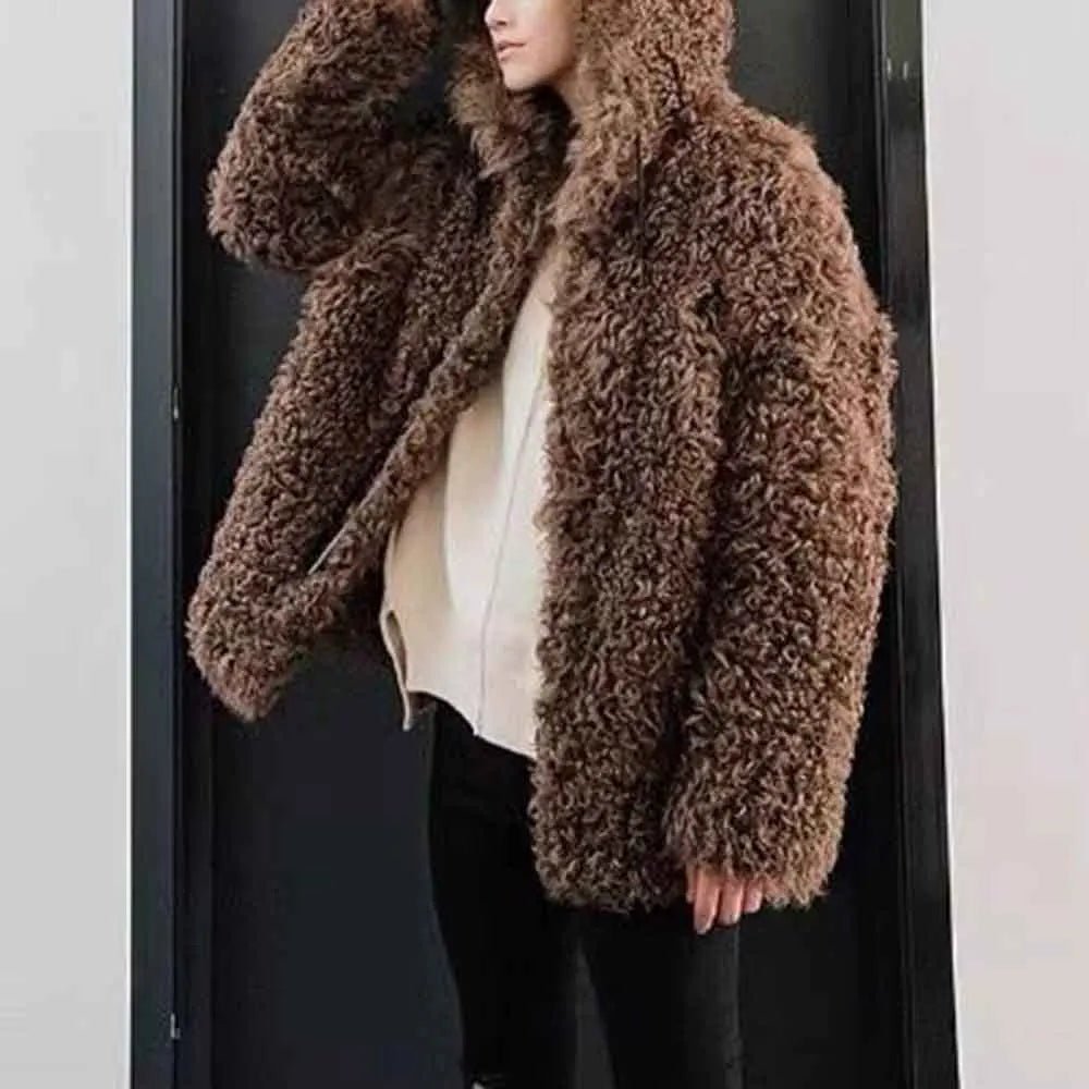 Winter New Men's Solid Color Faux Fur Long-Sleeved Jacket Korean Retro Fashion Trend Street Casual Loose Simple Niche Men's Top - MAGUSTA BEAUTY
