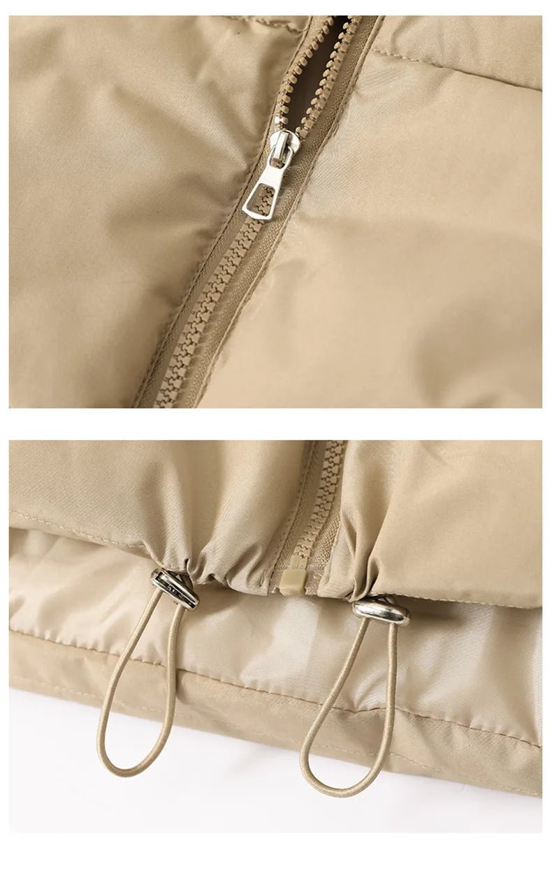 Winter Short Down Sleeveless Vest Women Warm Stand Collar Zipper Jacket Casual Fashion Quilted Cropped Coats Street Outerwears - MAGUSTA BEAUTY