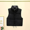 Winter Short Down Sleeveless Vest Women Warm Stand Collar Zipper Jacket Casual Fashion Quilted Cropped Coats Street Outerwears - MAGUSTA BEAUTY