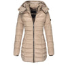 Winter Thicken Warm Women Parkas Solid Color Zippers Coats Long Sleeve Padded Puff Jacket Mid-Length Slim Female Hoodie Parkas - MAGUSTA BEAUTY
