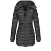 Winter Thicken Warm Women Parkas Solid Color Zippers Coats Long Sleeve Padded Puff Jacket Mid-Length Slim Female Hoodie Parkas - MAGUSTA BEAUTY
