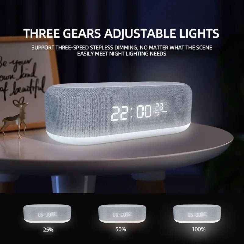 Wireless Charger Alarm Clock Time LED Light Thermometer Earphone Phone Charger 15W Fast Charging Dock Station for iPhone Samsung - MAGUSTA BEAUTY