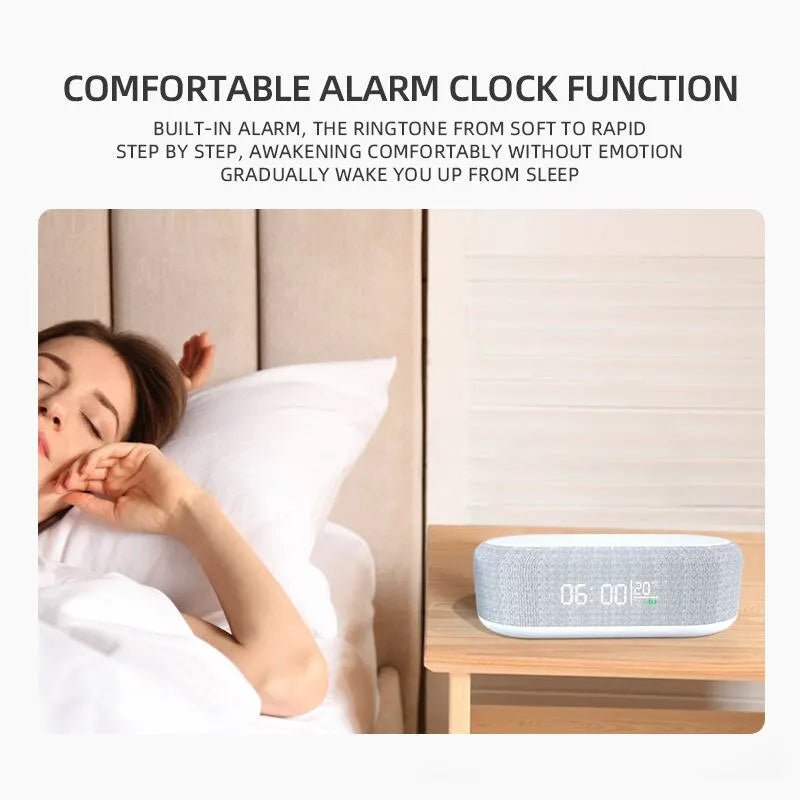 Wireless Charger Alarm Clock Time LED Light Thermometer Earphone Phone Charger 15W Fast Charging Dock Station for iPhone Samsung - MAGUSTA BEAUTY