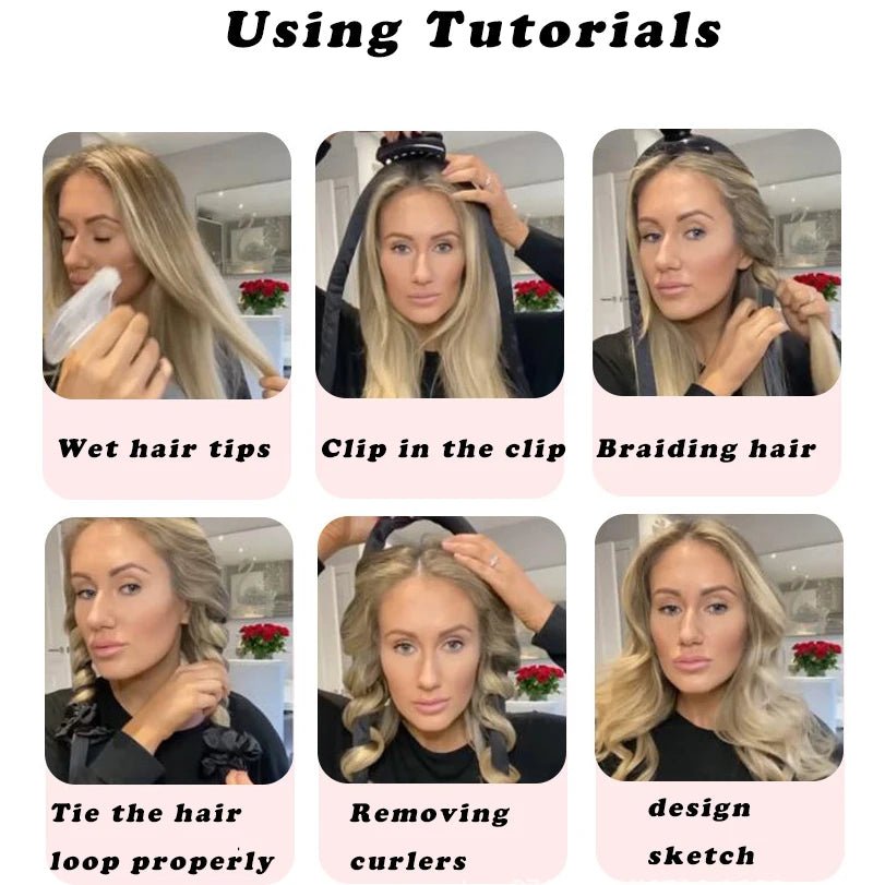 Woman Heatless Curling Rod Heatless Hair Curls Headband Make Hair Soft Shiny Hair Curler Hairdressing Tools Accessories - MAGUSTA BEAUTY