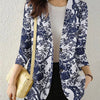 Women Autumn Blazer Retro Printed Coats Casual Long Sleeve Floral Outerwear ZANZEA Female Single Button Lapel Jackets Oversize - MAGUSTA BEAUTY