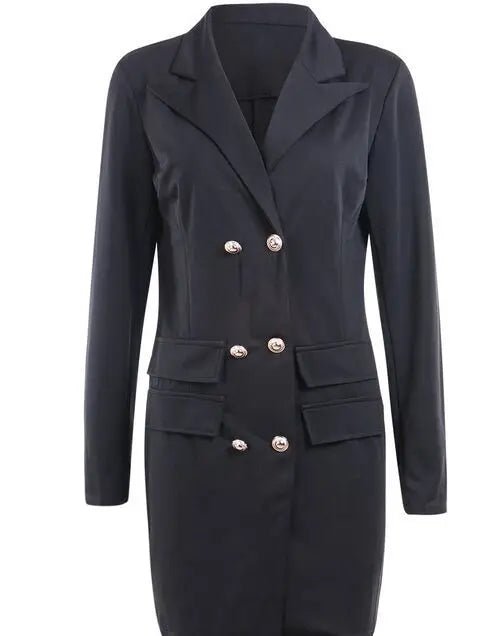 Women Blazer Elegant Office Lady Dress Long Sleeve Black White Spring Summer Female Causal Fashion Large Size Suit - MAGUSTA BEAUTY