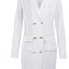 Women Blazer Elegant Office Lady Dress Long Sleeve Black White Spring Summer Female Causal Fashion Large Size Suit - MAGUSTA BEAUTY