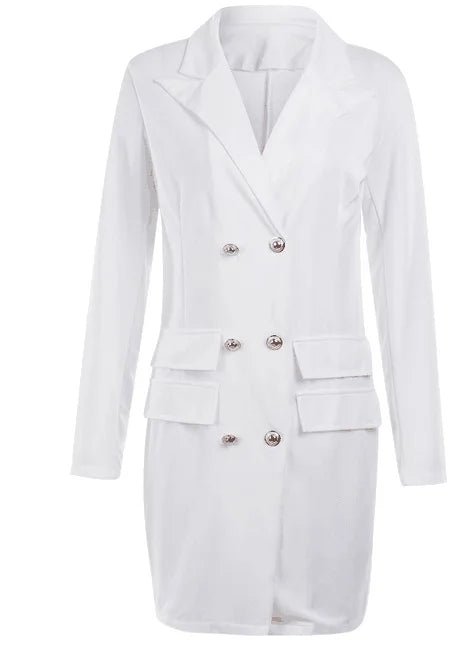 Women Blazer Elegant Office Lady Dress Long Sleeve Black White Spring Summer Female Causal Fashion Large Size Suit - MAGUSTA BEAUTY