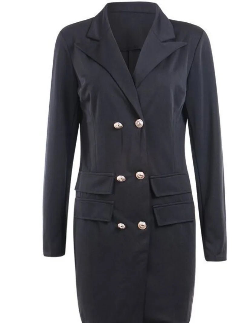 Women Blazer Elegant Office Lady Dress Long Sleeve Black White Spring Summer Female Causal Fashion Large Size Suit - MAGUSTA BEAUTY