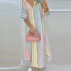 Women Boho Printed Long Shirts Dress Summer Turn-down Collar Long Sleeve Party Dress Female Casual Evening Maxi Dresses Vestidos - MAGUSTA BEAUTY