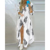 Women Boho Printed Long Shirts Dress Summer Turn-down Collar Long Sleeve Party Dress Female Casual Evening Maxi Dresses Vestidos - MAGUSTA BEAUTY