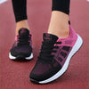 Women Casual Shoes Breathable Walking Mesh Lace Up Flat Shoes Sneakers Women Tenis Feminino Pink Black White - MAGUSTA BEAUTY