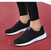 Women Casual Shoes Breathable Walking Mesh Lace Up Flat Shoes Sneakers Women Tenis Feminino Pink Black White - MAGUSTA BEAUTY