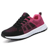 Women Casual Shoes Breathable Walking Mesh Lace Up Flat Shoes Sneakers Women Tenis Feminino Pink Black White - MAGUSTA BEAUTY