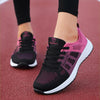 Women Casual Shoes Breathable Walking Mesh Lace Up Flat Shoes Sneakers Women Tenis Feminino Pink Black White - MAGUSTA BEAUTY