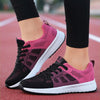 Women Casual Shoes Breathable Walking Mesh Lace Up Flat Shoes Sneakers Women Tenis Feminino Pink Black White - MAGUSTA BEAUTY