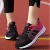Women Casual Shoes Breathable Walking Mesh Lace Up Flat Shoes Sneakers Women Tenis Feminino Pink Black White - MAGUSTA BEAUTY