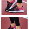 Women Casual Shoes Breathable Walking Mesh Lace Up Flat Shoes Sneakers Women Tenis Feminino Pink Black White - MAGUSTA BEAUTY
