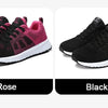 Women Casual Shoes Breathable Walking Mesh Lace Up Flat Shoes Sneakers Women Tenis Feminino Pink Black White - MAGUSTA BEAUTY
