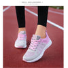 Women Casual Shoes Breathable Walking Mesh Lace Up Flat Shoes Sneakers Women Tenis Feminino Pink Black White - MAGUSTA BEAUTY