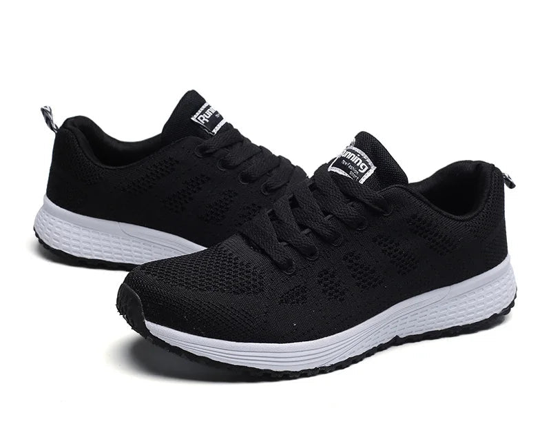 Women Casual Shoes Fashion Breathable Walking Mesh Flat Shoes Sneakers Women 2021 Gym Vulcanized Shoes White Female Footwear - MAGUSTA BEAUTY