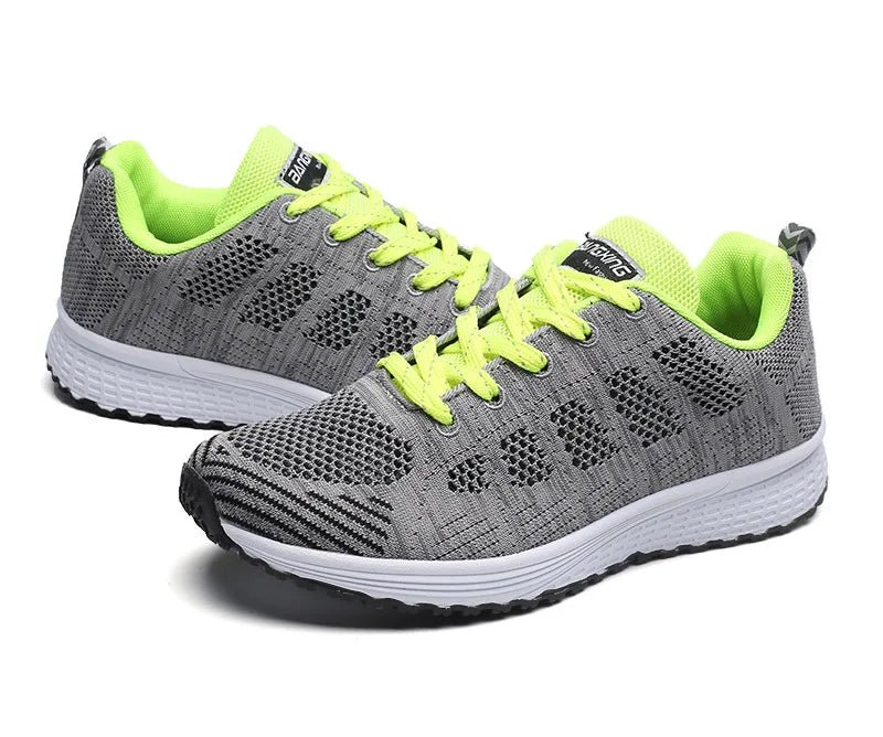 Women Casual Shoes Fashion Breathable Walking Mesh Flat Shoes Sneakers Women 2021 Gym Vulcanized Shoes White Female Footwear - MAGUSTA BEAUTY