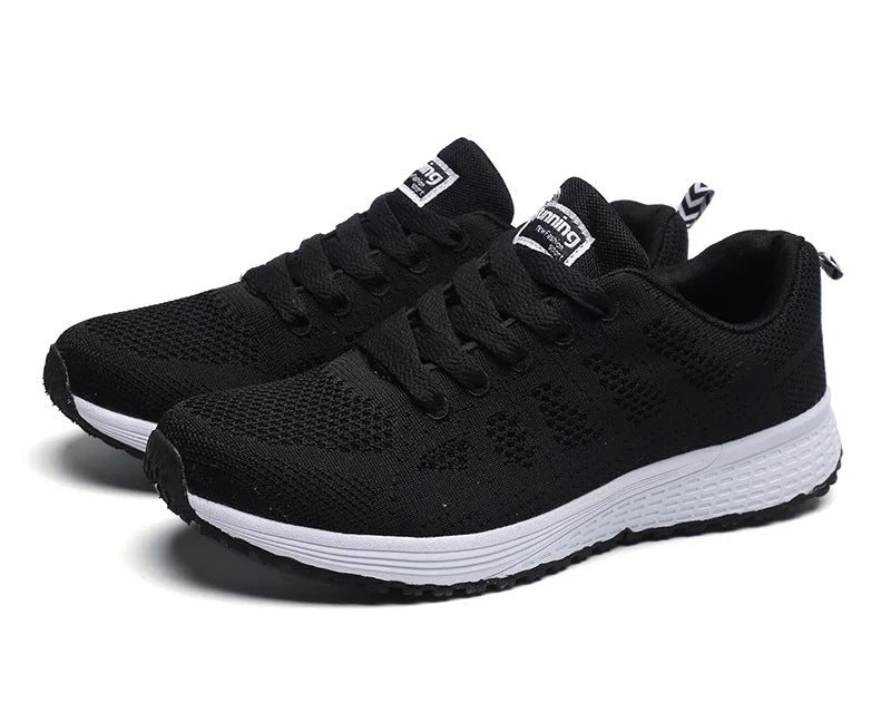 Women Casual Shoes Fashion Breathable Walking Mesh Flat Shoes Sneakers Women 2021 Gym Vulcanized Shoes White Female Footwear - MAGUSTA BEAUTY
