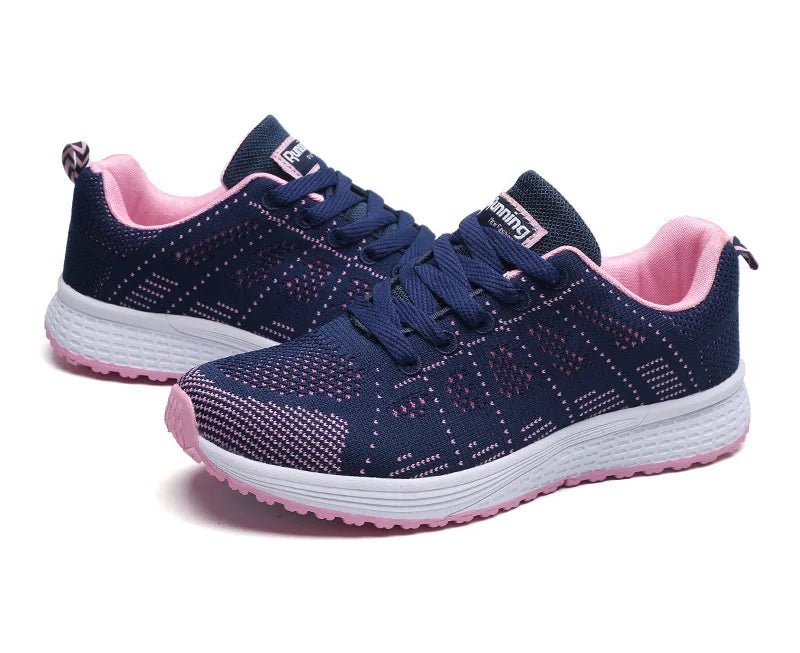 Women Casual Shoes Fashion Breathable Walking Mesh Flat Shoes Sneakers Women 2021 Gym Vulcanized Shoes White Female Footwear - MAGUSTA BEAUTY