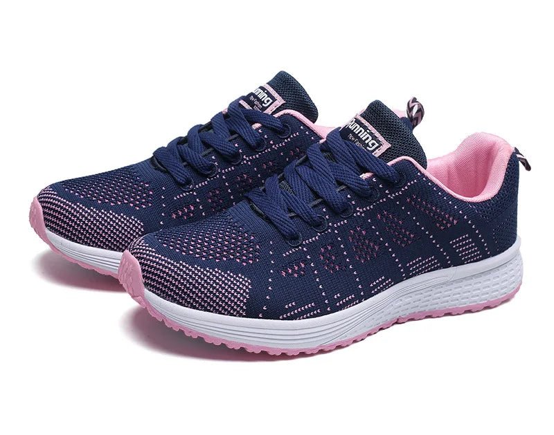Women Casual Shoes Fashion Breathable Walking Mesh Flat Shoes Sneakers Women 2021 Gym Vulcanized Shoes White Female Footwear - MAGUSTA BEAUTY