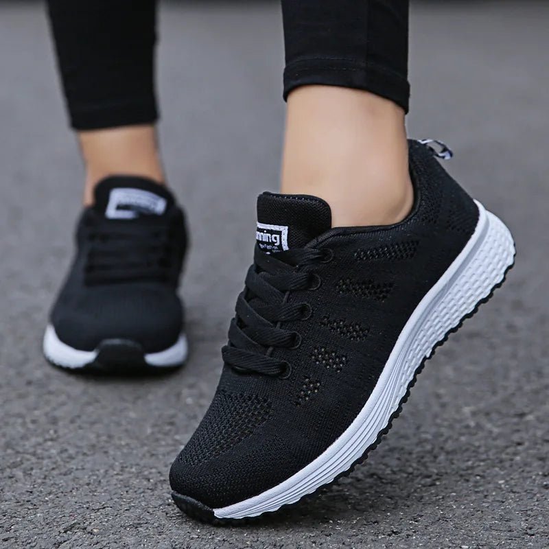 Women Casual Shoes Fashion Breathable Walking Mesh Flat Shoes Sneakers Women 2021 Gym Vulcanized Shoes White Female Footwear - MAGUSTA BEAUTY