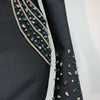 Women Celebrity Sexy Beading Crystal Diamonds Black White Maxi Long Bodycon Bandage Dress 2024 Elegant Evening Club Party Dress - MAGUSTA BEAUTY
