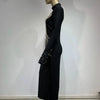 Women Celebrity Sexy Beading Crystal Diamonds Black White Maxi Long Bodycon Bandage Dress 2024 Elegant Evening Club Party Dress - MAGUSTA BEAUTY