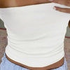 Women Cropped Tube Tops Strapless Off Shoulder Backless Short Tank Summer Party Club Striped/Solid Mini Vest 2024 New - MAGUSTA BEAUTY