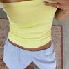 Women Cropped Tube Tops Strapless Off Shoulder Backless Short Tank Summer Party Club Striped/Solid Mini Vest 2024 New - MAGUSTA BEAUTY