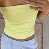 Women Cropped Tube Tops Strapless Off Shoulder Backless Short Tank Summer Party Club Striped/Solid Mini Vest 2024 New - MAGUSTA BEAUTY