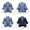 Women Denim Jacket Spring Autumn Short Coat Pink Jean Jackets Casual Tops Purple Yellow Purple Blue Loose Tops Lady Outerwear - MAGUSTA BEAUTY