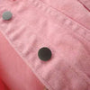 Women Denim Jacket Spring Autumn Short Coat Pink Jean Jackets Casual Tops Purple Yellow Purple Blue Loose Tops Lady Outerwear - MAGUSTA BEAUTY