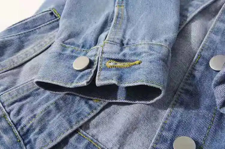 Women Denim Jacket Spring Autumn Short Coat Pink Jean Jackets Casual Tops Purple Yellow Purple Blue Loose Tops Lady Outerwear - MAGUSTA BEAUTY