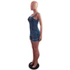 Women Denim Rompers Shorts Jeans Overalls High Waist Spliced Washed Jean Tassel Pockets One Piece Casual Skinny Solid 2025 - MAGUSTA BEAUTY