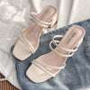 Women High Heel Sandals Summer Casual Female Shoes Woman Square Heel Open Toe Ankle Strap Ladies Sandalias Wedge Shoe 2022 New - MAGUSTA BEAUTY
