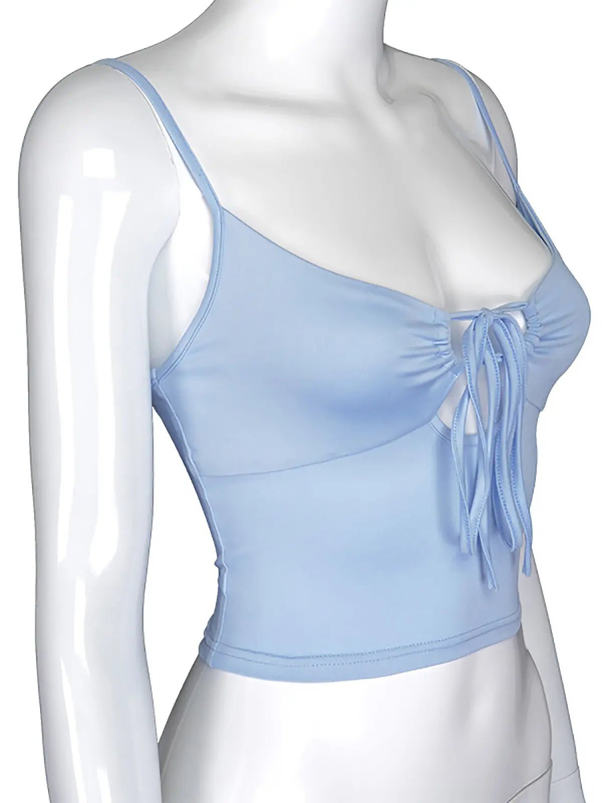 Women Lace - up Camisole Hollow Out Crop Top Summer New Thin Sexy Backless Spaghetti Strap Vest V - Neck Tanks Top Y2k Sleeveless - MAGUSTA BEAUTY