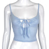 Women Lace - up Camisole Hollow Out Crop Top Summer New Thin Sexy Backless Spaghetti Strap Vest V - Neck Tanks Top Y2k Sleeveless - MAGUSTA BEAUTY