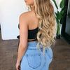 Women lady bandage slim tee tops long sleeve one-shoulder bow-tie elastic solid T Shirt cold shoulder sexy crop top Club Street - MAGUSTA BEAUTY