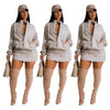 Women Mini Ruched Skirts Set +Full Sleeve PU Leather Jackets Two 2 Piece Set Outfits 2025 Fall Casual Street Night Club - MAGUSTA BEAUTY