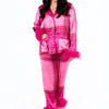 Women New Year Pajamas Set Christmas Party Loungewear Long Sleeve Feather Shirt Pants Sleepwear Santa Claus Night Wears Pyjamas - MAGUSTA BEAUTY