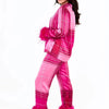 Women New Year Pajamas Set Christmas Party Loungewear Long Sleeve Feather Shirt Pants Sleepwear Santa Claus Night Wears Pyjamas - MAGUSTA BEAUTY