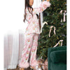Women New Year Pajamas Set Christmas Party Loungewear Long Sleeve Feather Shirt Pants Sleepwear Santa Claus Night Wears Pyjamas - MAGUSTA BEAUTY