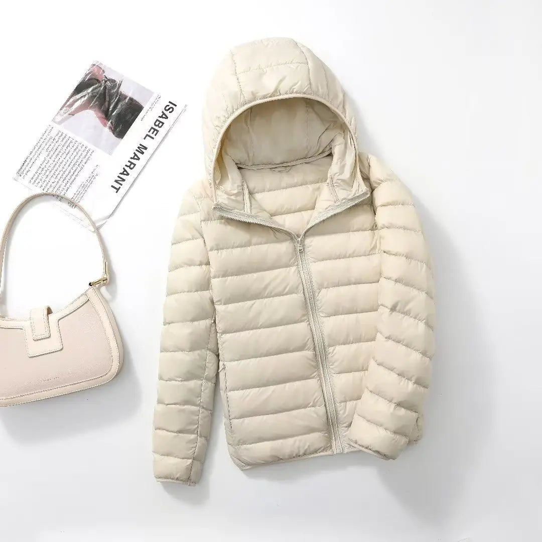 Women Puffer Jacket 15 Colors Plus Size 5XL 6XL 7XL 2025 New Spring Autumn Female Ultra Lightweight Packable Hooded Down Coats - MAGUSTA BEAUTY