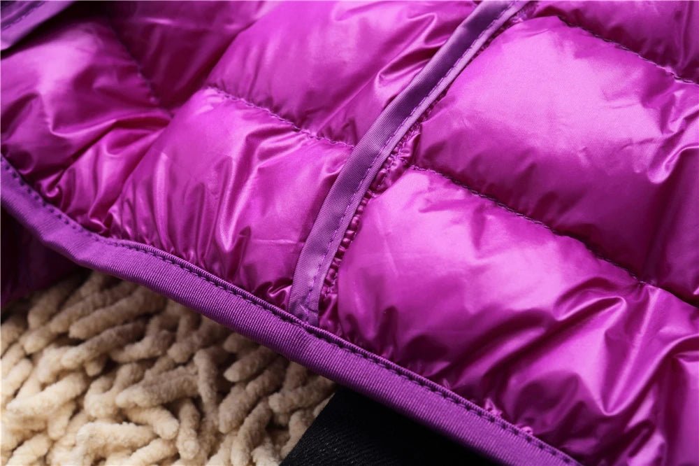 Women Puffer Jacket 15 Colors Plus Size 5XL 6XL 7XL 2025 New Spring Autumn Female Ultra Lightweight Packable Hooded Down Coats - MAGUSTA BEAUTY